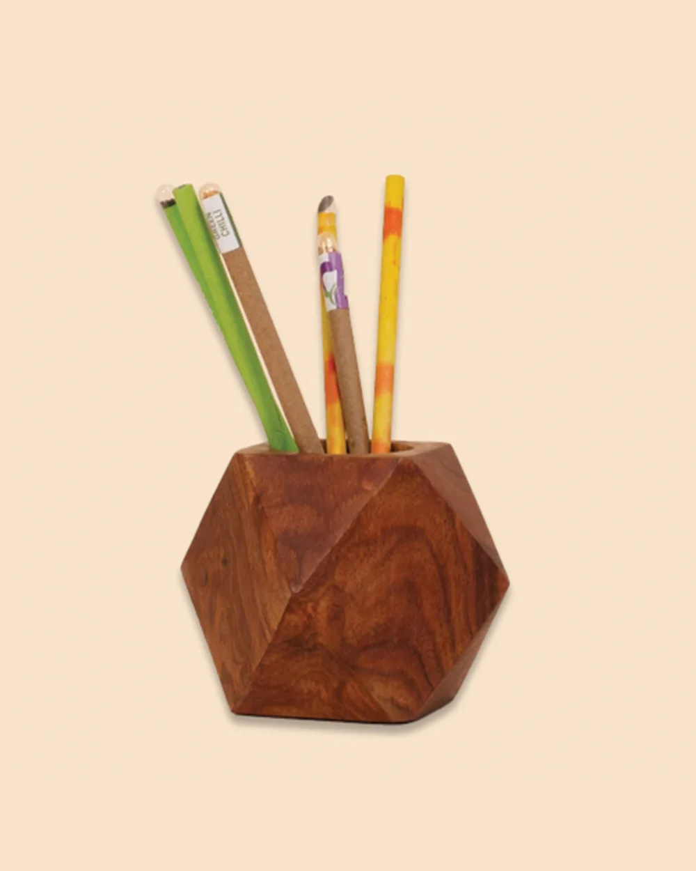 Wooden Pen Stand